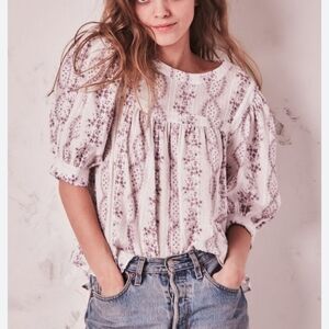 NWOT new Love Shack Fancy Zelda Buttermilk Top